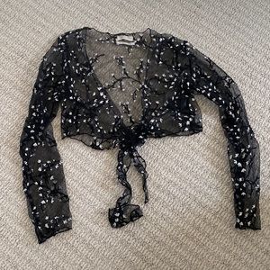 Black Mesh Top